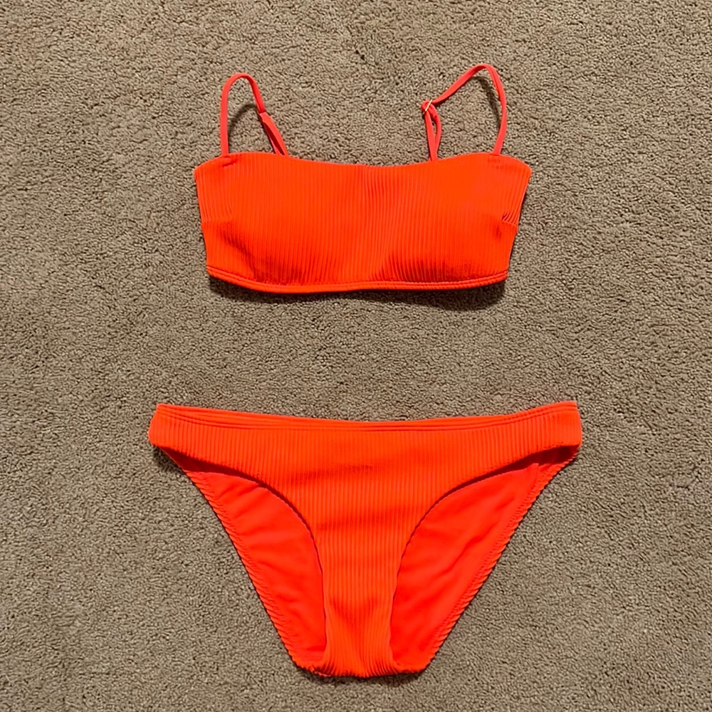 Orange bikini top